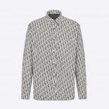 Dior Men Dior Oblique Overshirt Black and White Cotton Denim