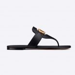 Dior Women 30 Montaigne Flat Thong Black Calfskin