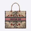 Dior Women Book Tote Multicolor Dior Flowers Embroidery