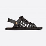 Dior Women D-Trap Sandal Black Matte Calfskin