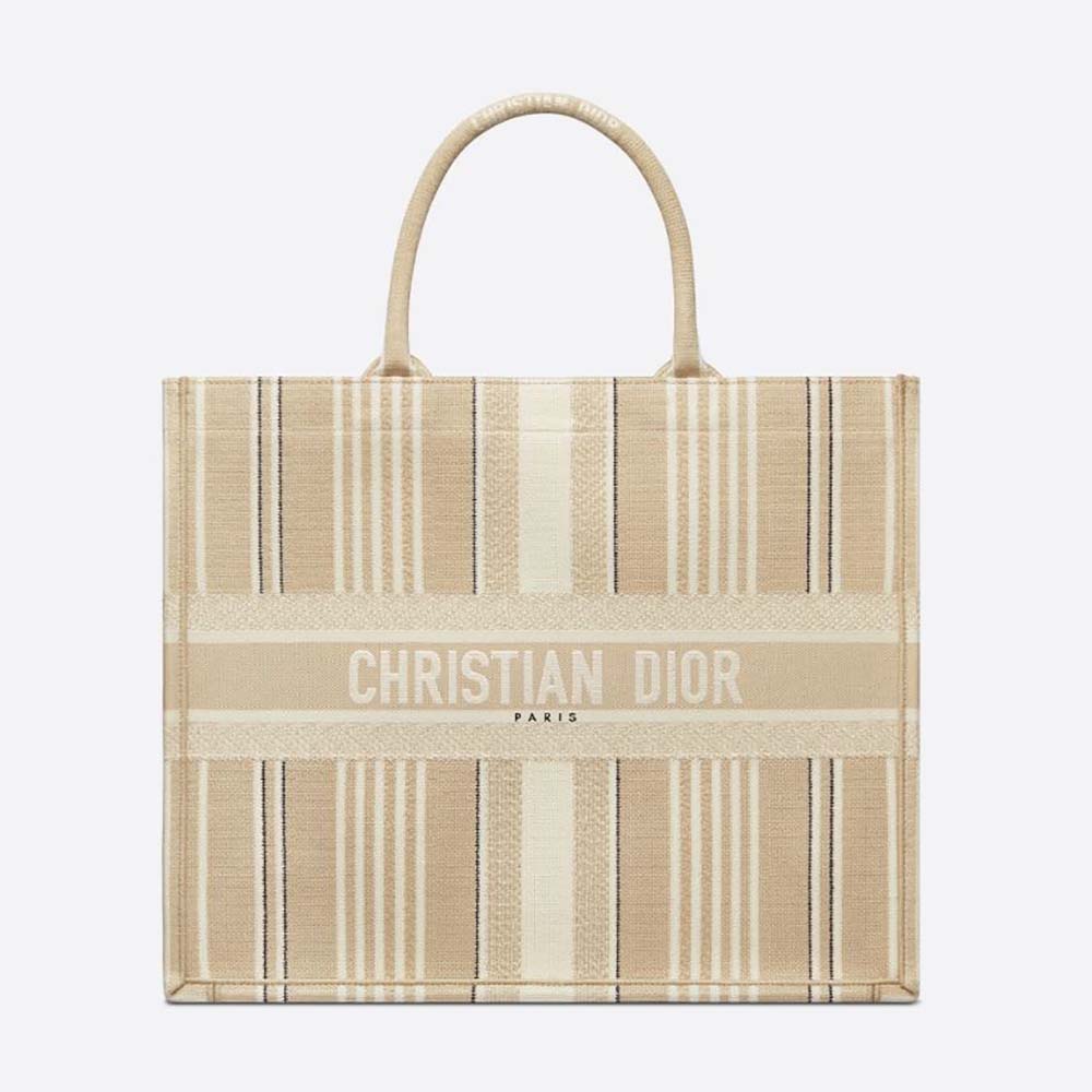 Dior Book tote beige stripe – LuxuryPromise