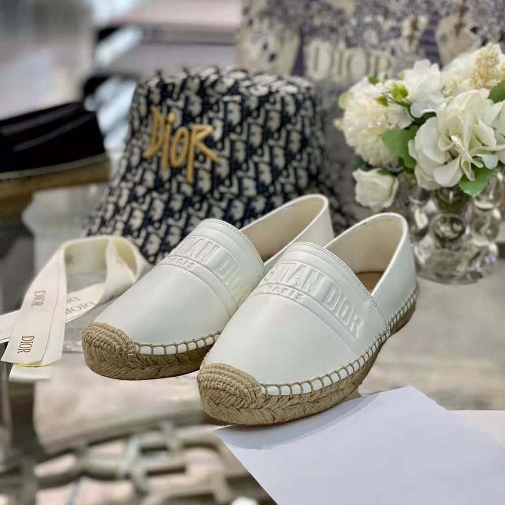 christian dior espadrilles white