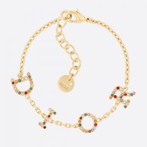 Dio(r)evolution Bracelet Gold-Finish Metal and White Resin Pearls