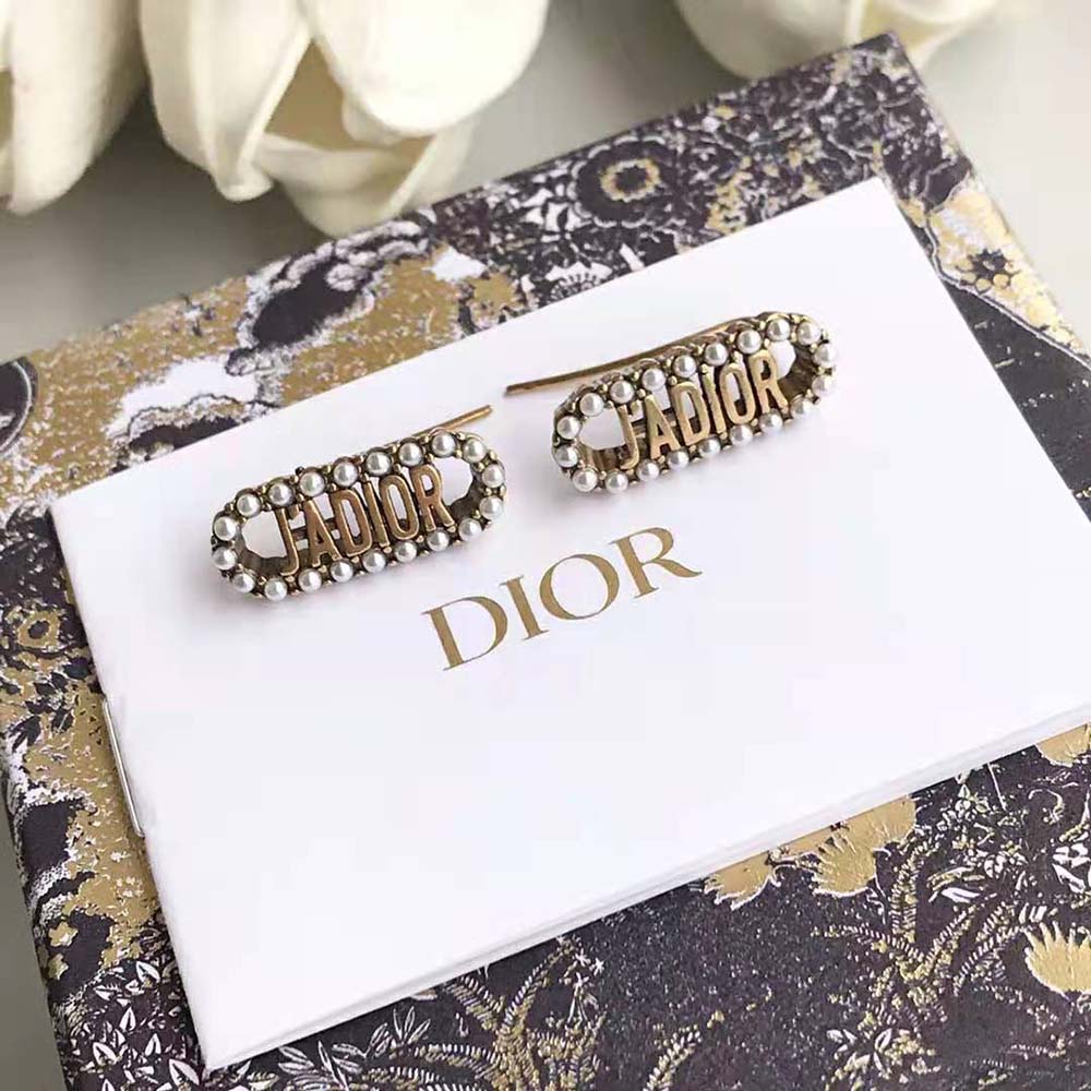 Used] Christian Dior 21SS J'ADIOR Valletta Ladies Gold x White Metal Resin  Pearl Hair Clip Hair Accessory Christian Dior Golden ref.434638 - Joli  Closet