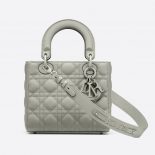Dior Women Lady Dior my Abcdior Bag Gray Ultramatte Cannage Calfskin