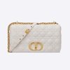 Dior Women Large Dior Caro Bag Lvory Supple Cannage Calfskin 11 Dior Women Large Dior Caro Bag Lvory Supple Cannage Calfskin
