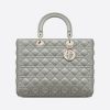 Dior Women Large Lady Dior Bag Gray Cannage Lambskin