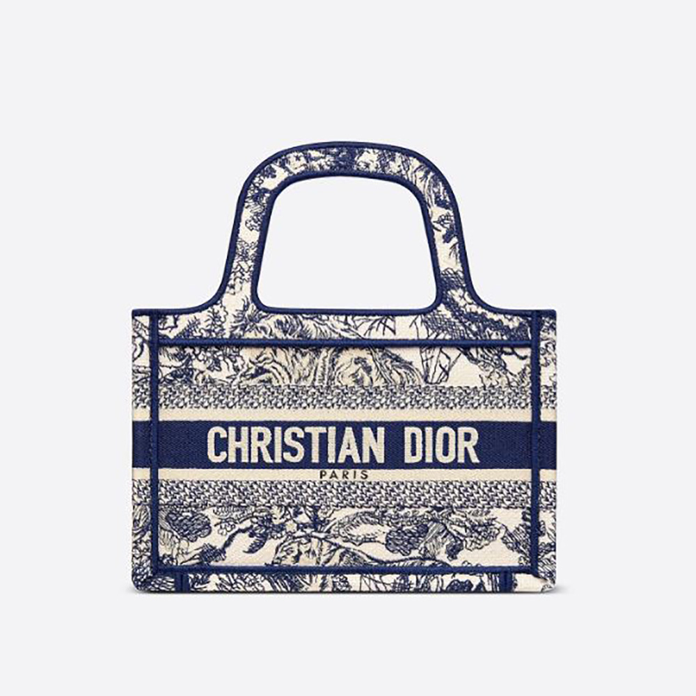 Mini Dior Book Tote Blue