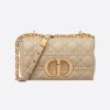 Dior Women Small Dior Caro Bag Beige Supple Cannage Calfskin