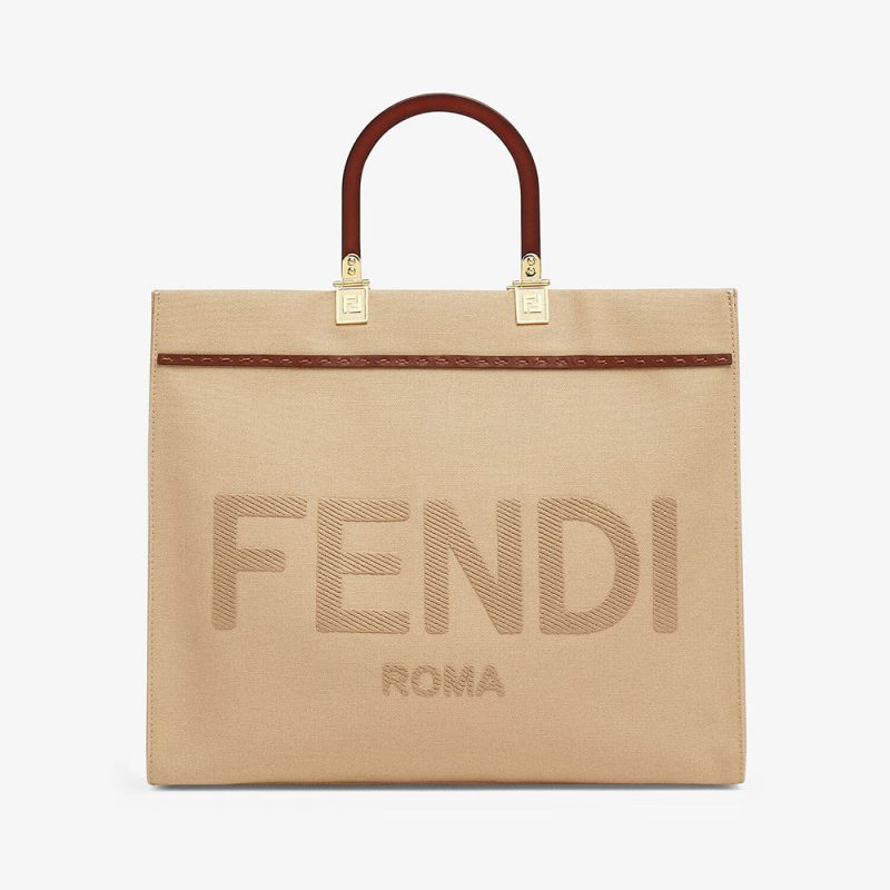 Fendi Women Mon Tresor Beige Leather Mini-Bag