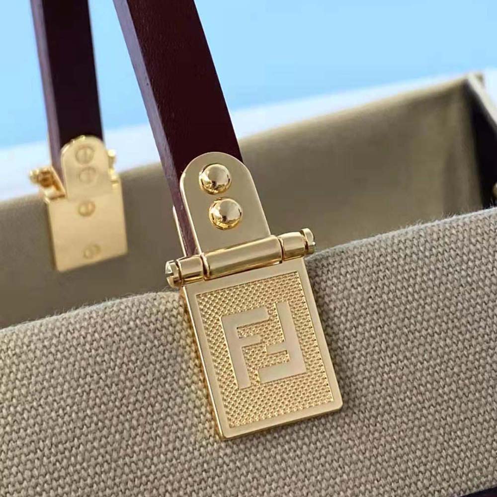 Fendi Sunshine Medium - Beige canvas bag