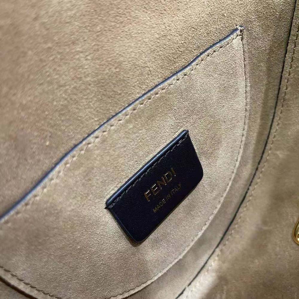 Fendi Women Moonlight Hand-Stitched Leather Satchel Bag-Black 9 Fendi Women Moonlight Hand-Stitched Leather Satchel Bag-Black - Image 9