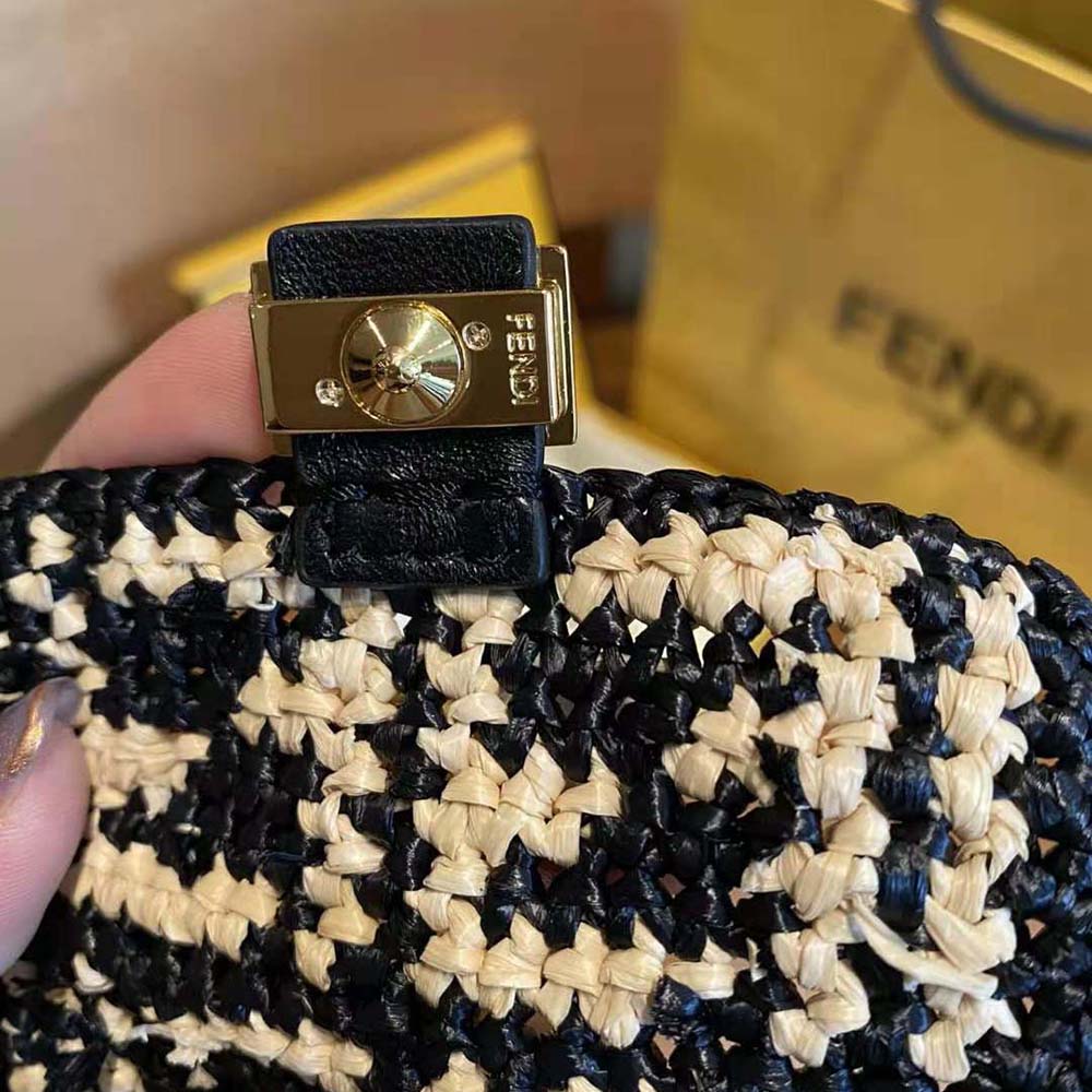 Fendi Women Nano Baguette Charm Black Raffia Charm 8 Fendi Women Nano Baguette Charm Black Raffia Charm - Image 8