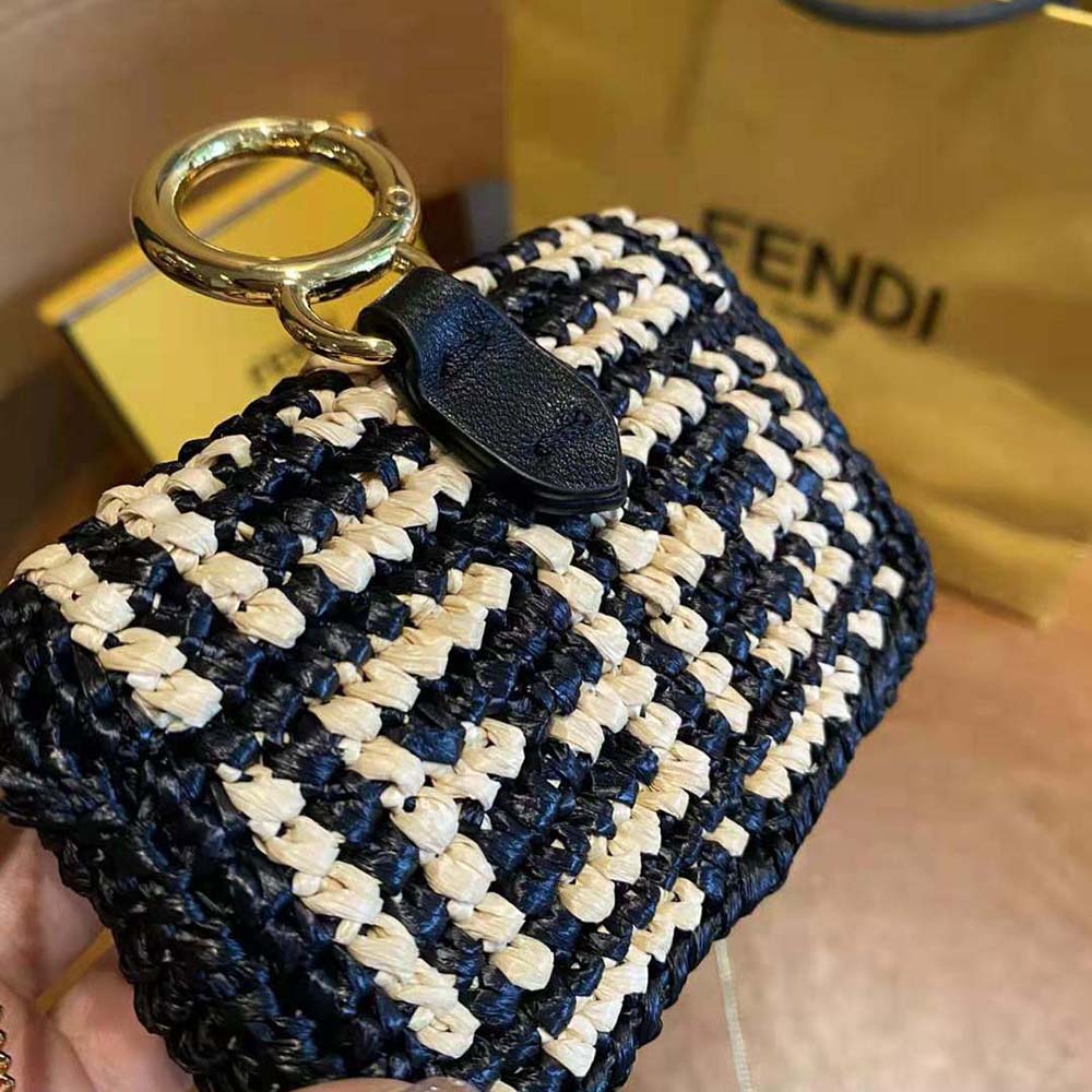Fendi Women Nano Baguette Charm Black Raffia Charm 10 Fendi Women Nano Baguette Charm Black Raffia Charm - Image 10