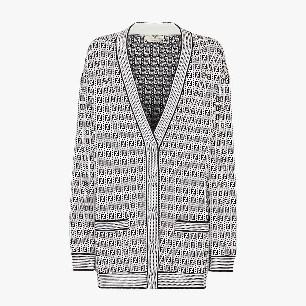 fendi black and white cardigan