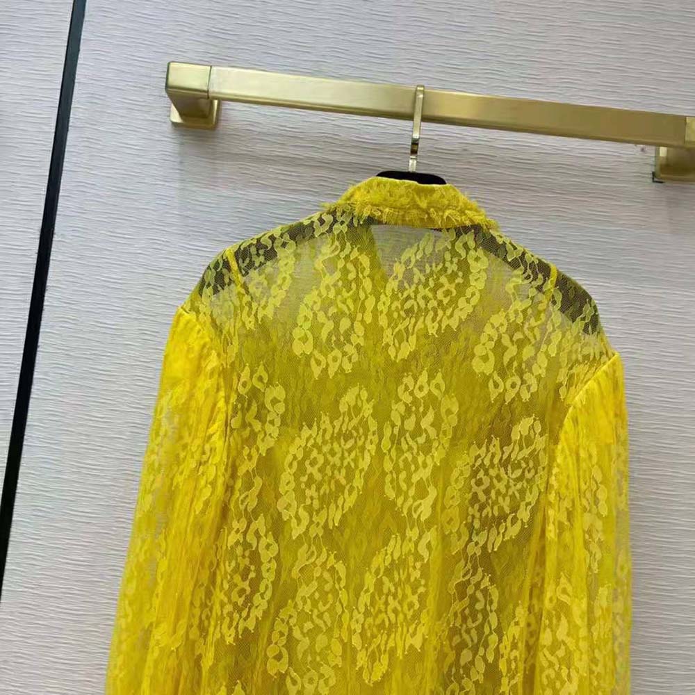 yellow lace shirt