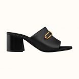Hermes Women Camilla Mule High Heel Mule in Calfskin-Black