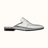 Hermes Women Catena Mule Mule in Supple Goatskin-Silver