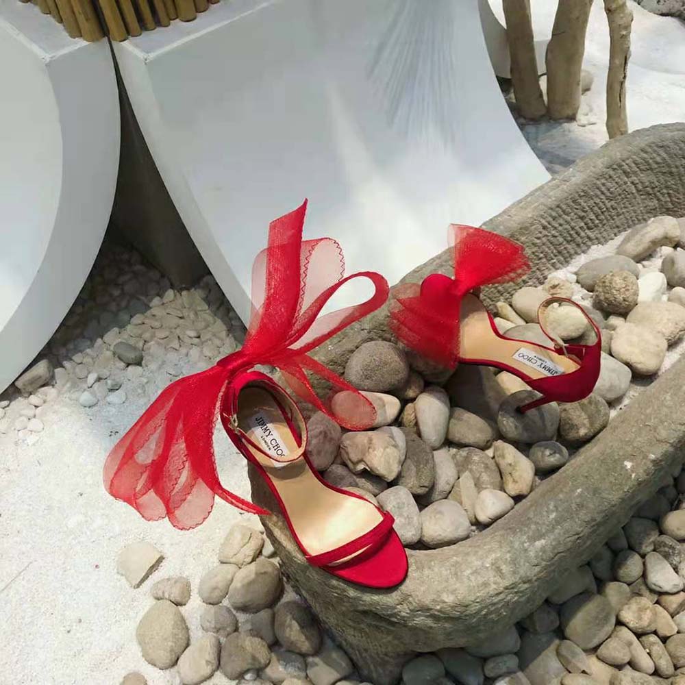 Jimmy Choo, Shoes, New Jimmy Choo Aveline Asymmetric Bow Heels It Sz 375  Perfect For Brides