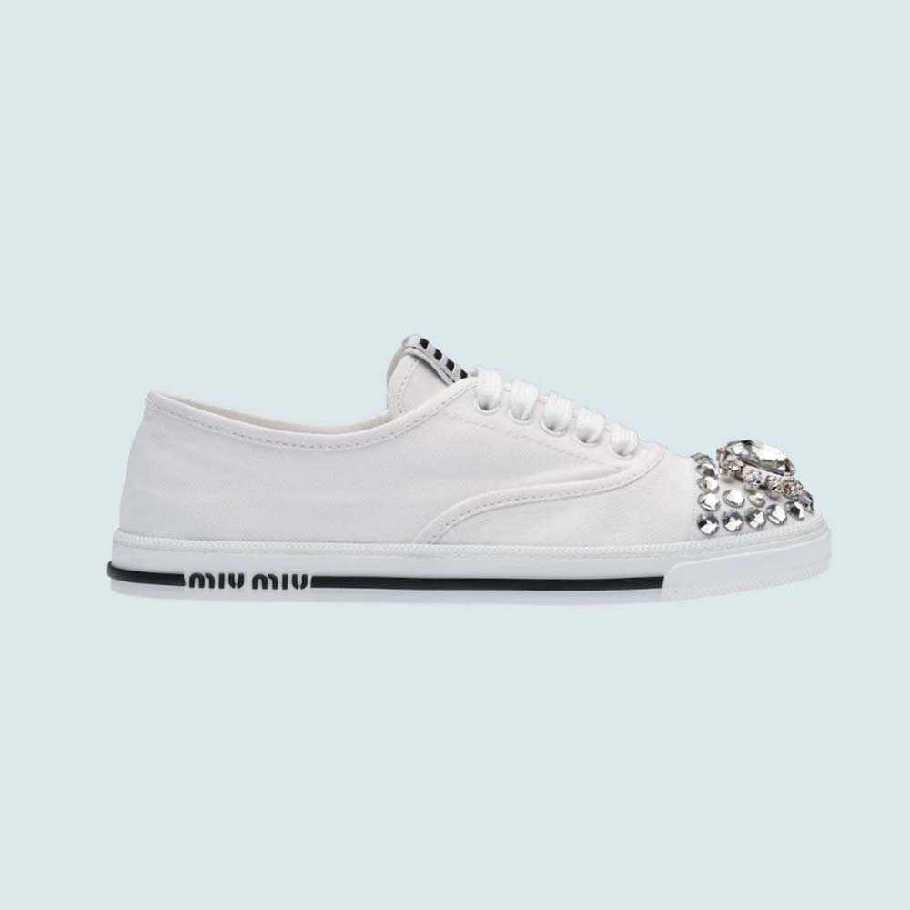 miu miu gabardine sneakers