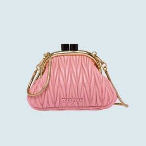 Miu Miu Women Miu Belle Nappa Leather Mini-Bag-Pink