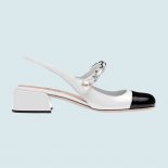 Miu Miu Women Patent Leather Pumps in 35mm Heel-White