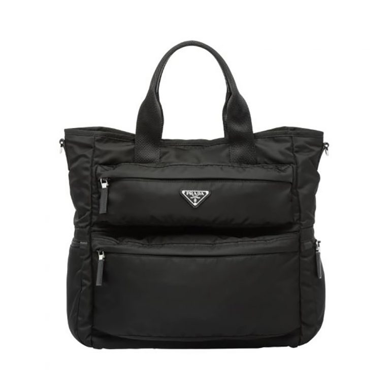 Prada Men Iconic Nylon Backpack with Timeless-Black