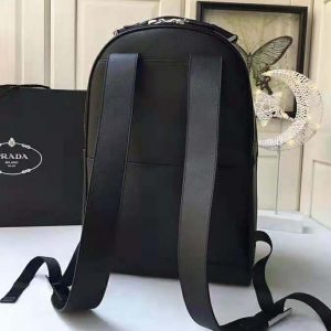 Prada Men Saffiano Leather Backpack Black