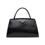 Prada Women Brushed Leather Handbag