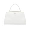 Prada Women Brushed Leather Handbag-white