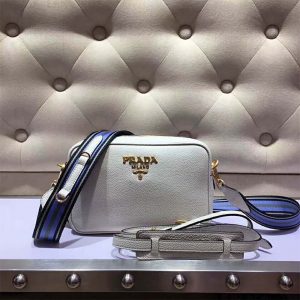 Prada Women Calf Leather Shoulder Bag-white (2)