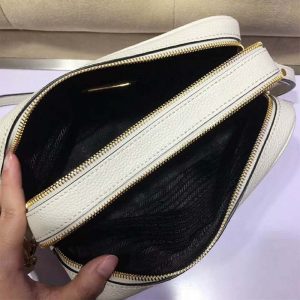 Prada Women Calf Leather Shoulder Bag-white (8)