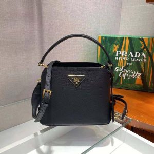 Prada Women Prada Matinee Micro Saffiano Leather Bag Black