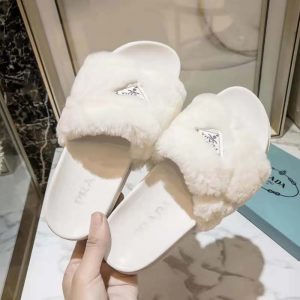 Prada discount shearling slides