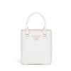 Prada Women Small Brushed Leather Tote