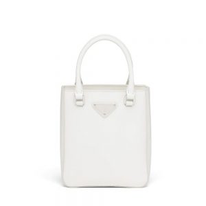 Prada Women Small Brushed Leather Tote