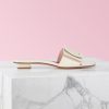 Roger Vivier Women Covered Buckle Mules in Patent Leather-White