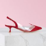 Roger Vivier Women I Love Vivier Slingback Pumps in PVC-Red
