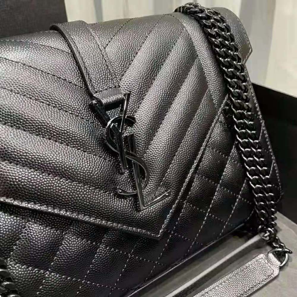 Saint Laurent YSL Women Envelope Medium Bag in Mix Matelasse Grain