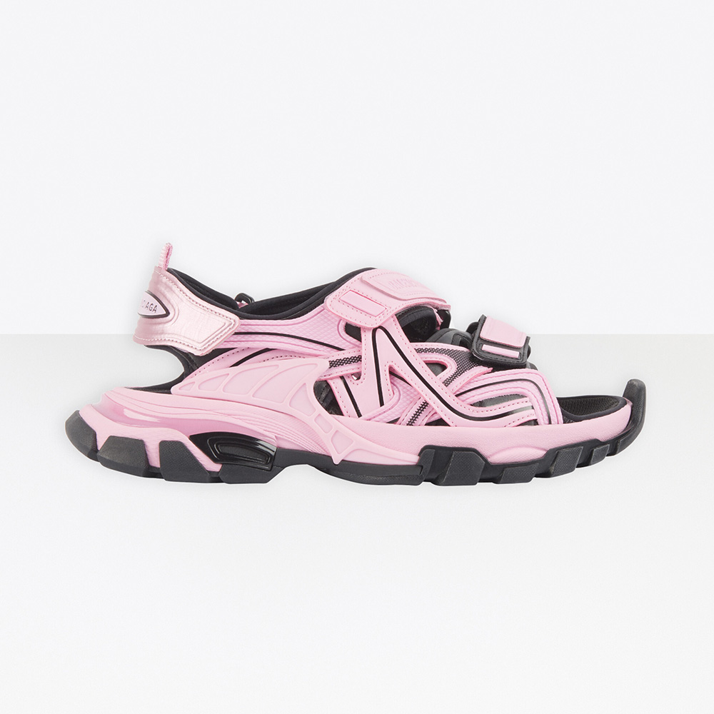 balenciaga pink track sandals