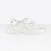 Balenciaga Women Track Sandal in White Neoprene and Rubber