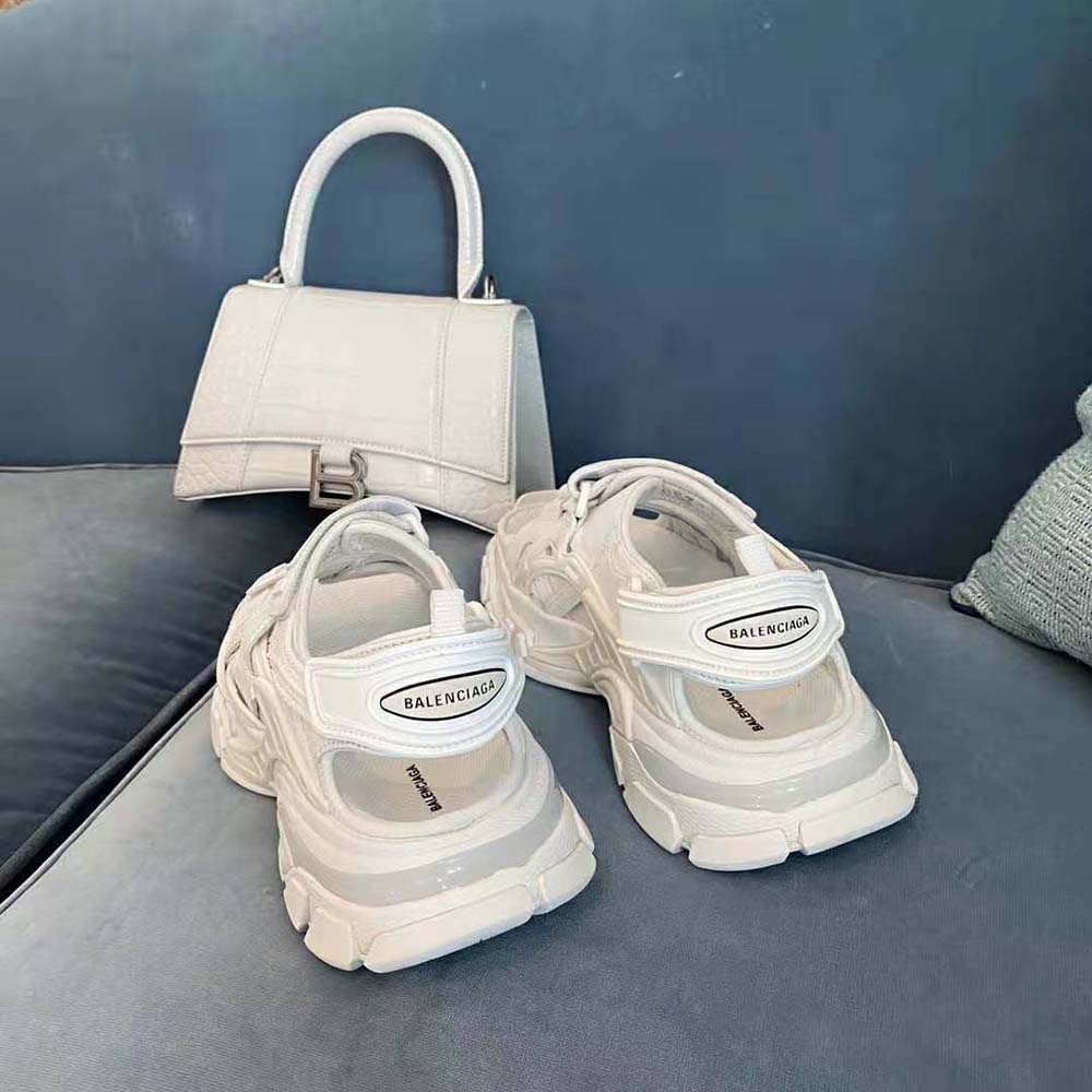 Balenciaga Women Track Sandal in White Neoprene and Rubber 6 Balenciaga Women Track Sandal in White Neoprene and Rubber - Image 6