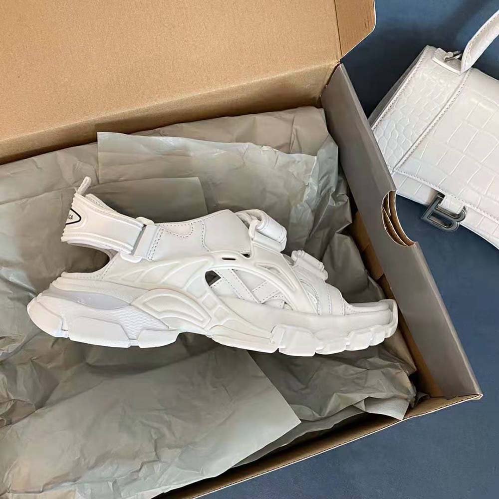 Balenciaga Women Track Sandal in White Neoprene and Rubber 10 Balenciaga Women Track Sandal in White Neoprene and Rubber - Image 10