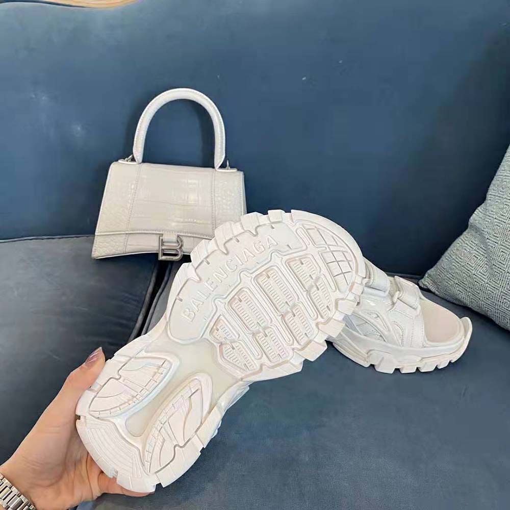 Balenciaga Women Track Sandal in White Neoprene and Rubber 7 Balenciaga Women Track Sandal in White Neoprene and Rubber - Image 7