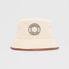 Burberry Women Leather Trim Logo Graphic Canvas Bucket Hat