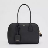 Burberry Women Medium Leather Half Cube Bag-Black