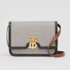 Burberry Women Small Tri-tone Canvas and Leather TB Bag-Black 10 Burberry Women Small Tri-tone Canvas and Leather TB Bag-Black