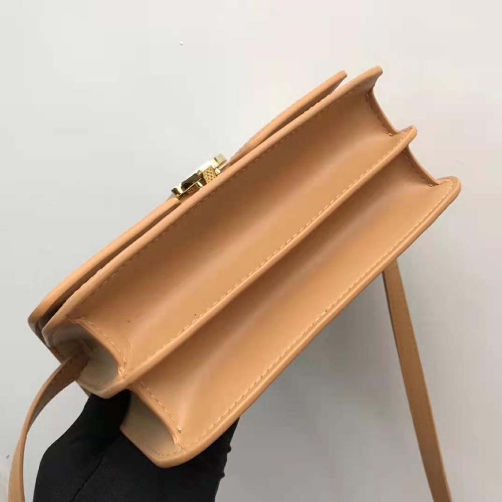 Burberry Women Small Two-tone Canvas and Leather TB Bag-Yellow 7 Burberry Women Small Two-tone Canvas and Leather TB Bag-Yellow - Image 7