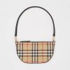 Burberry Women Vintage Check Cotton Olympia Pouch-Brown