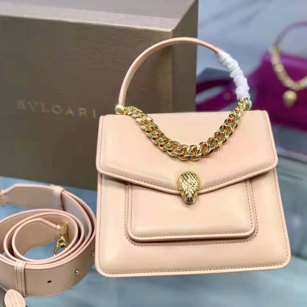 BVLGARI SERPENTI FOREVER TOP HANDLE (PINK), Luxury, Bags & Wallets on  Carousell